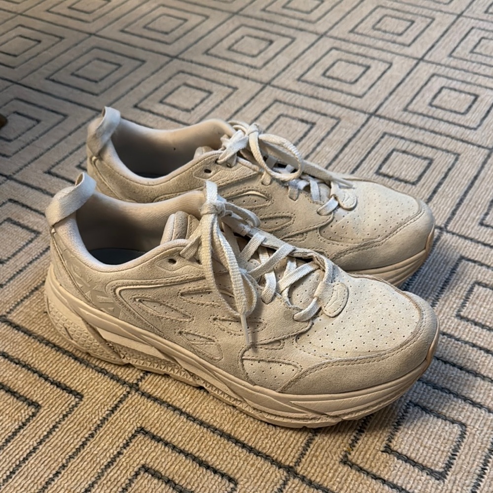 Hoka one one one Cream Athletic Sneakers